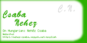csaba nehez business card